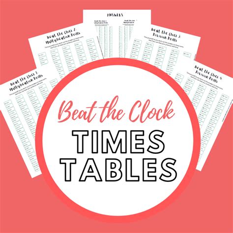 Beat The Clock Times Tables Drills Teacha