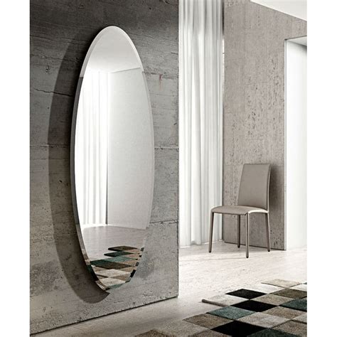 Большое овальное настенное зеркало в полный рост с фацетом Ионико ...