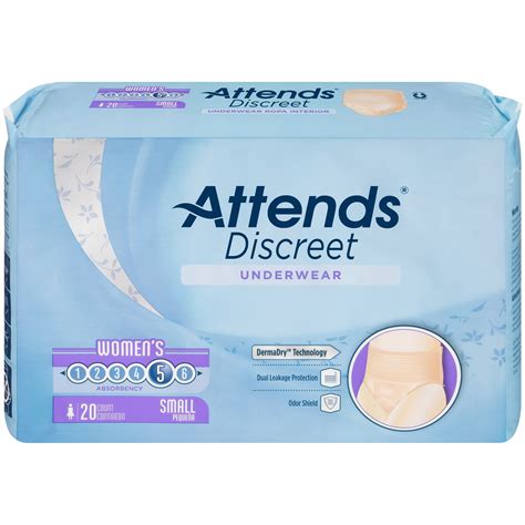 Attends Discreet Womens Protective Underwear S With Dual Leakage