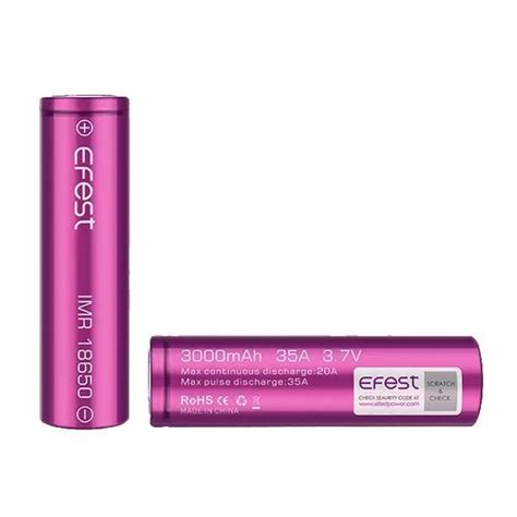 Efest Imr 18650 Vape Battery 3000mah Vape Batteries Vapecouk