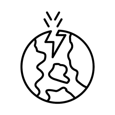 Premium Vector Apocalypse Line Illustration