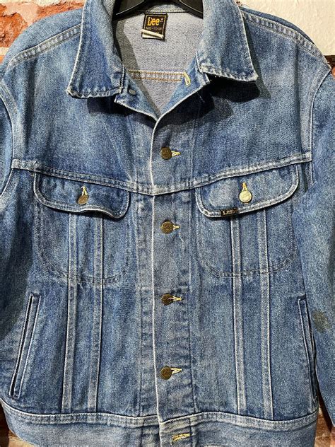 Lee Solid Pleated Button Down Denim Jacket As Is Boardwalk Vintage