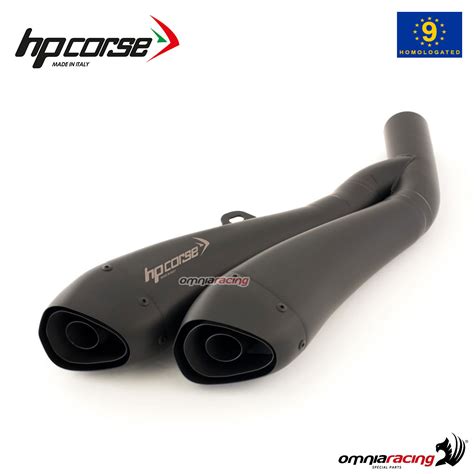 PAIRE DE ECHAPPEMENT HpCorse Hydroform acier noir homologuè pour Ducati