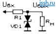 Схема параметрического стабилизатора напряжения на симметричном ...
