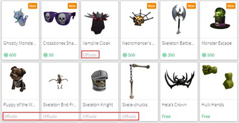 Offsale Items (Featured Catalog) - Website Bugs - Developer Forum | Roblox