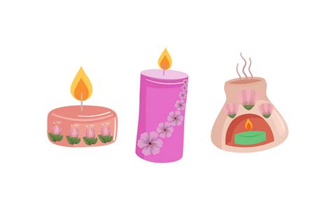 Fresh Flower Aromatherapy Candles Graphic by azaleastudio01 · Creative ...