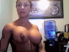 Bouncing Muscle Tits Gifs