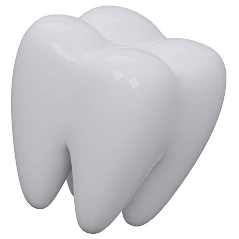 dente 3d render ícone ilustração transparente fundo saúde e médico