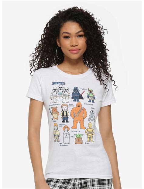 Star Wars Character Doodle Girls T Shirt Hot Topic