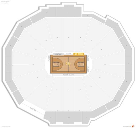 Basketball Seating Map for the Daskalakis Athletic Center 1