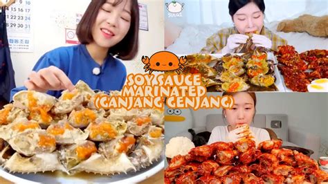 Ganjang Gejang Soy Sauce Marinated Raw Crab Female Version Youtube