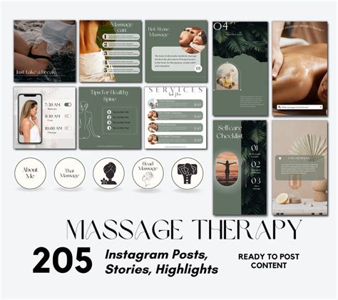 Massage Instagram Therapist Bundle Templates Massage Etsy