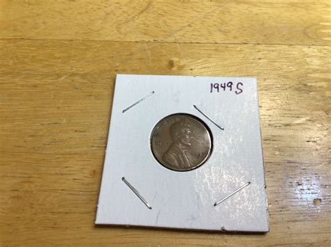 1949-S Lincoln Wheat Penny, Circulated-good Condition, Free shipping