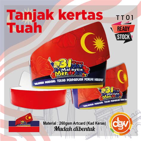 Tanjak Kertas Merdeka 2024 Aksesori Merdeka Tengolok Budak Lelaki