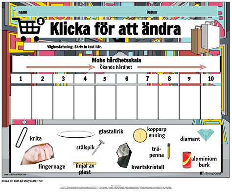 Exempel P Ett Arbetsblad F R Mineraler Och Egenskaper