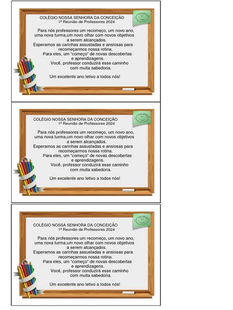 Texto Para Reunião De Professores - Mensagem Reunião de Professores | PDF