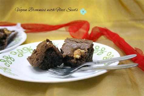 Vegan Brownies with Flax Seeds ~ Egg Substitutes in Baking