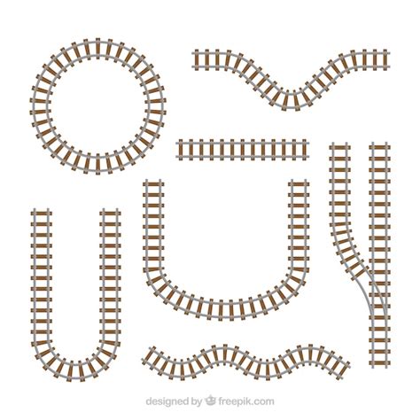 premium vector train track collection   shapes