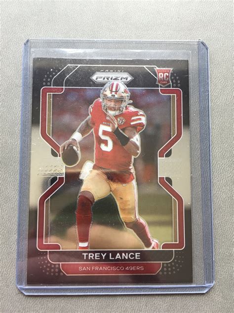 Rare Trey Lance Prizm Black Pb Rookie Card Panini Prizm Football