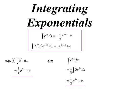 integrating exponentials