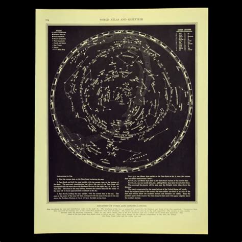 1942 Vintage Constellation Map Star Map Chart Astronomy Zodiac Wall Decor 1082 £14 85 Picclick Uk