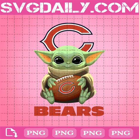 Baby Yoda With Chicago Bears Png Football Png Bears Png Baby Yoda