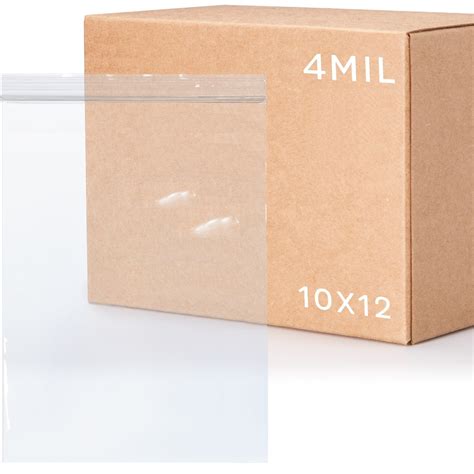 10 x 12, 4 Mil Clear Reclosable Bags - RoyalBag.com