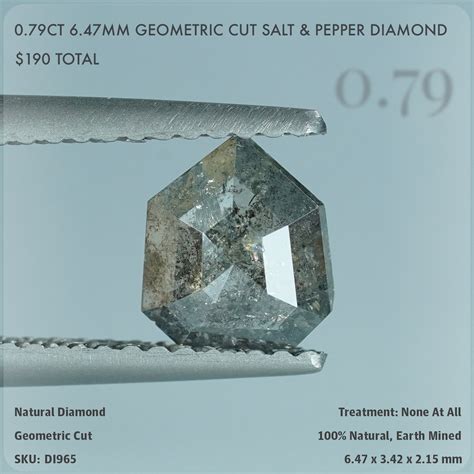 old mine cut salt and pepper diamond 5