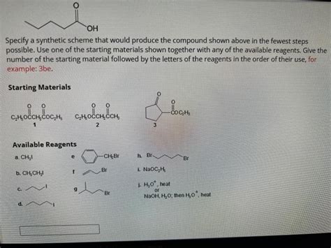 Solved Specify a synthetic scheme that would produce the | Chegg.com