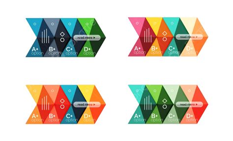 3 Option Infographic Vector Hd Images Set Of Color Abstract Arrow