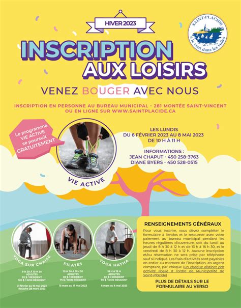 Inscription Aux Activit S De Loisir Hiver Municipalit De