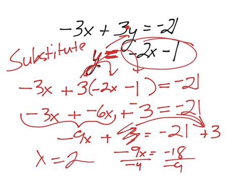 Substitution intre | Math, Algebra | ShowMe