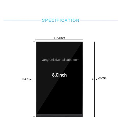 Ultra Thin Vertical Screen 8 Inch 8001280 Resolution Mipi 31pins