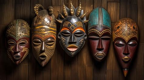 Premium AI Image | Symbolic meaning of African masks