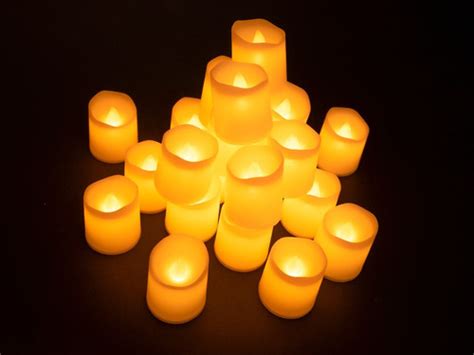 24 Velas Led Ambar Parpadeantes Para Decorar Fiestas Boda Xv MercadoLibre