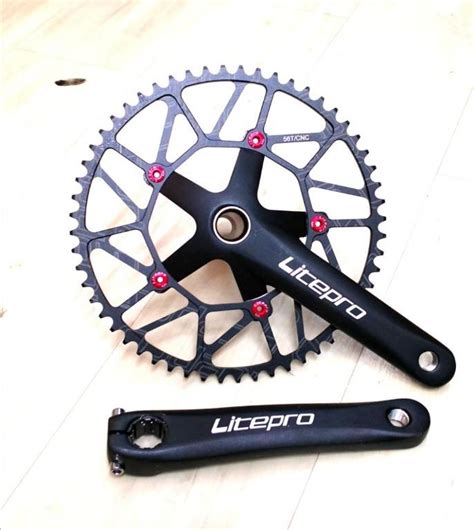 52t 54t 58t Black Nw Hollowtech Crankset 130bcd 24mm Spindle 170mm Arm Length 115mm Spindle