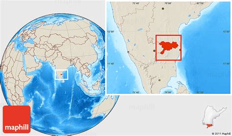 Shaded Relief Location Map Of Chittoor