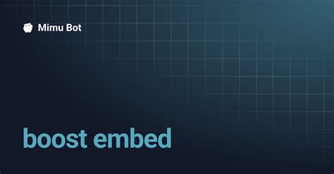 Boost Embed Mimu Bot
