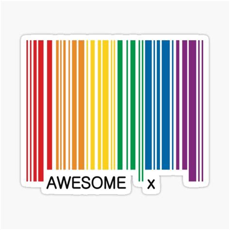 Pegatina Impresionante Gr Fico De C Digo De Barras Del Orgullo Gay De Iscastudioart Redbubble