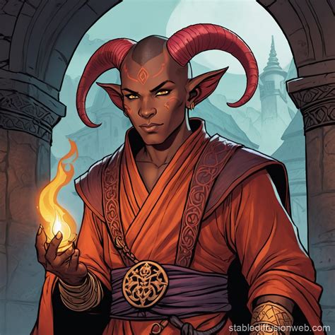Tiefling Monk Dnd Game | Stable Diffusion Online