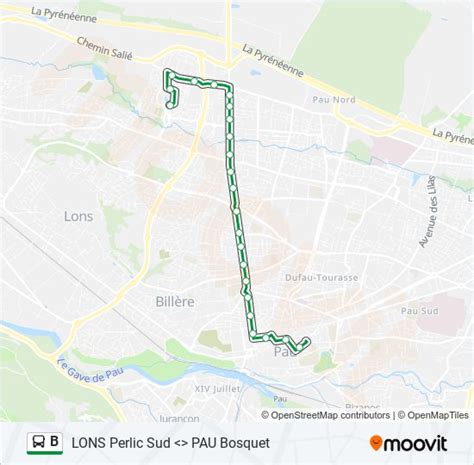 B Route Schedules Stops Maps Pau Bosquet Updated