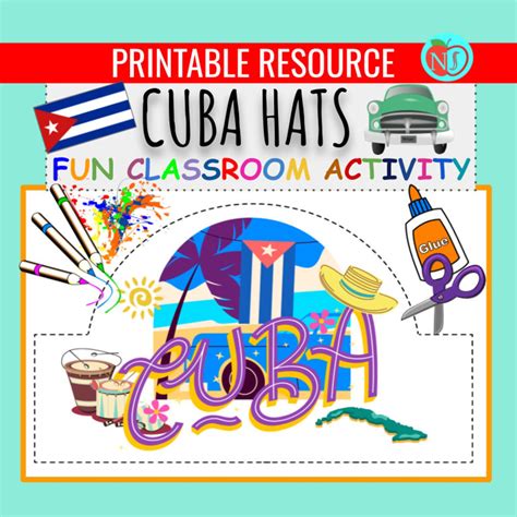Hispanic Heritage Month CUBA HATS | Make Your Own Hat | Hat Activity