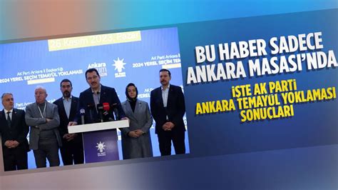 Ak Parti Ankara Temayül Yoklaması sonuçları kulislere yansıdı Ankara