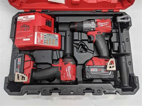 Milwaukee M Hammer Drill Driver Combo Kit Ebay