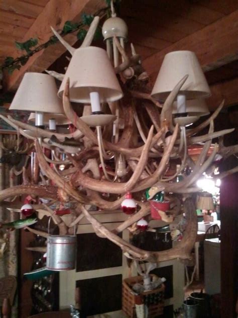 Deer Antler Chandelier Made From Antler Sheds Found On Farm Deer