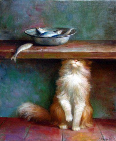 Художник Георгий Кичигин | Изображения собак, Кошачий рисунок, Кошачьи ...