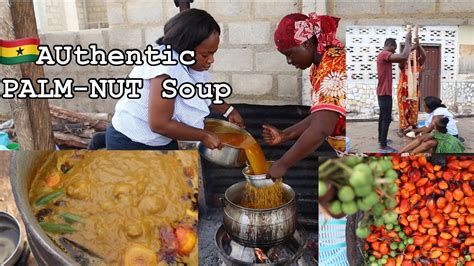 Cooking Africas Most Common Food Palm Nut Soup With Fufu Sunyani