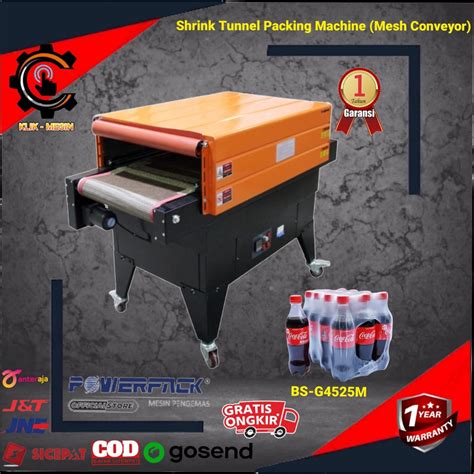 Jual Mesin Shrink Tunnel BS G4525M Mesh Conveyor Powerpack Shopee