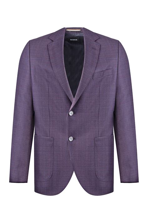 Пиджак мужской BOSS Black, цвет Красный, состав 100% шерсть. Артикул ...