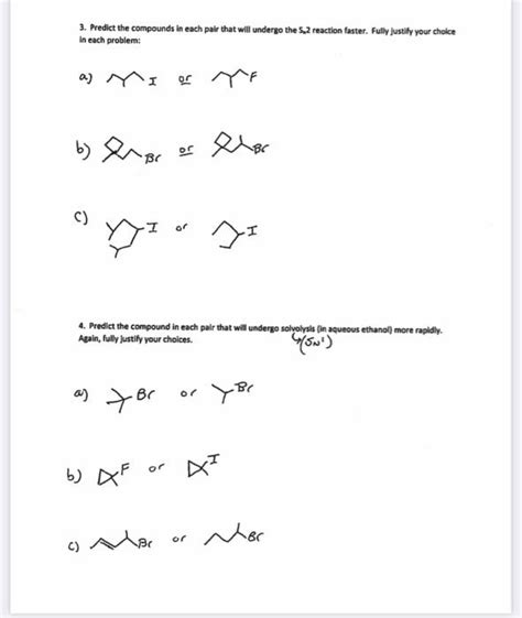 Solved 3 Predict The Compounds In Each Pair That Will Chegg